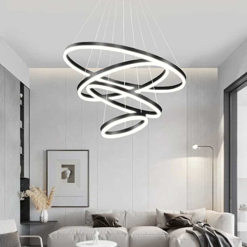 Multiple Circular Illuminated Living Room Chandeliers Aluminum Ring Pendant Light Living Room Restaurant House Lighting Decor
Multiple Circular Illuminated Living Room Chandeliers Aluminum Ring Pendant Light Living Room Restaurant House Lighting Decor