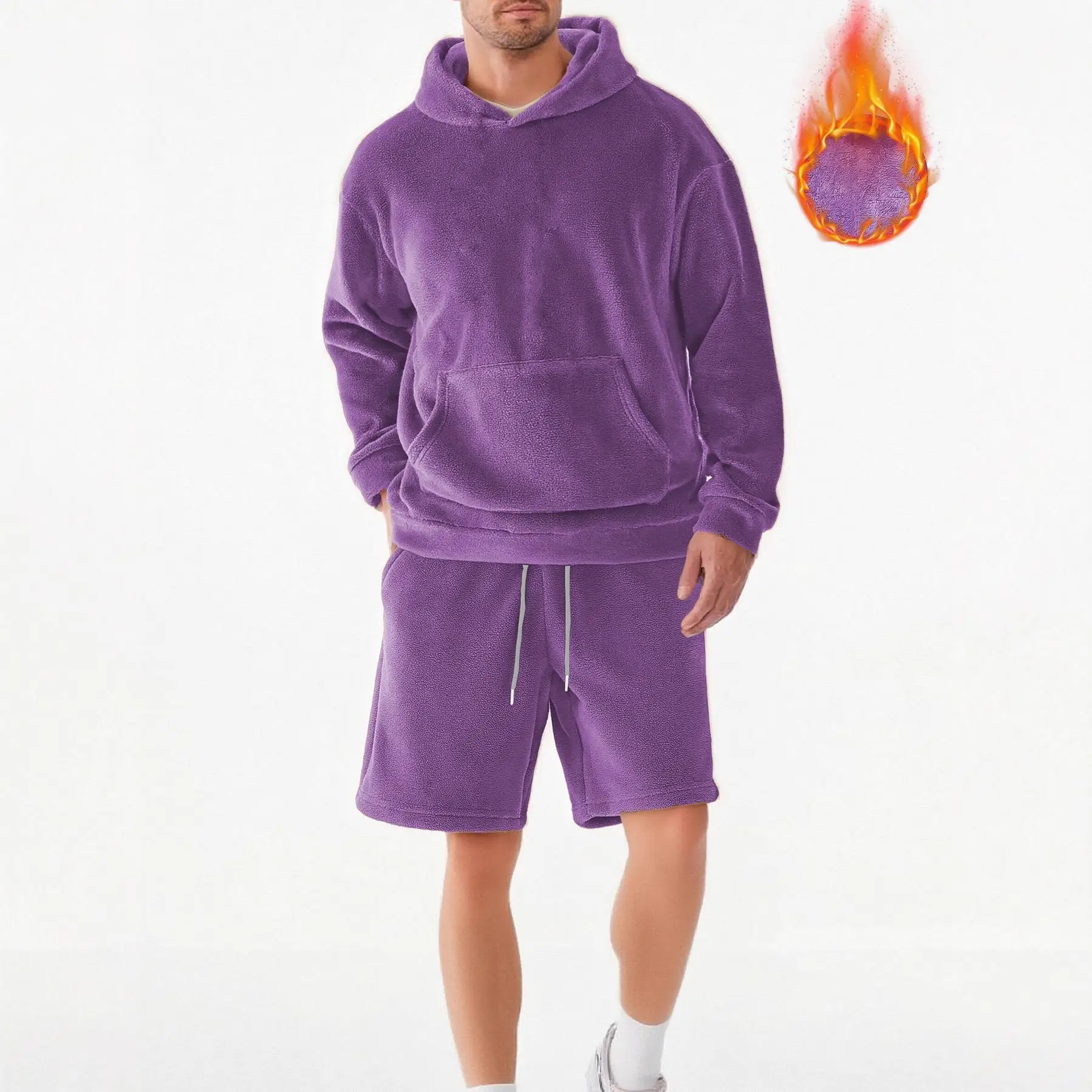 Coral Fce Youth Hooded Sweatshirt Mens Double Sided Casual Sportswear Set Autumn Season 3/4 Sleeve Length Short Pants
Coral Fce Youth Hooded Sweatshirt Mens Double Sided Casual Sportswear Set Autumn Season 3/4 Sleeve Length Short Pants