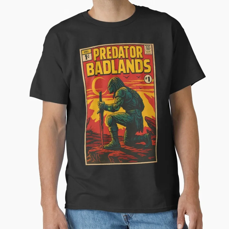 Retro Predator Badlands Comic Cover – Sci-Fi Alien Warrior Artwork Jungle Hunter Alien Gift T shirt large size Tops S-6XL 
Retro Predator Badlands Comic Cover – Sci-Fi Alien Warrior Artwork Jungle Hunter Alien Gift T shirt large size Tops S-6XL