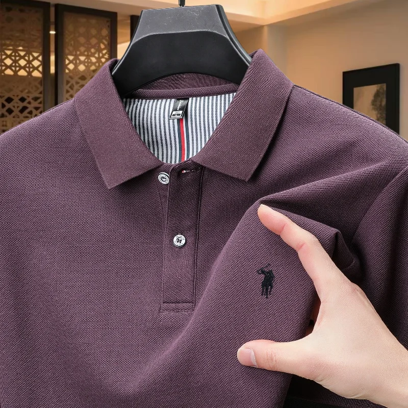 Summer fashion brand 100% pure cotton new Paul embroidery polo shirt men's personalized comfortable breathable short sleeve top
Summer fashion brand 100% pure cotton new Paul embroidery polo shirt men's personalized comfortable breathable short sleeve top
