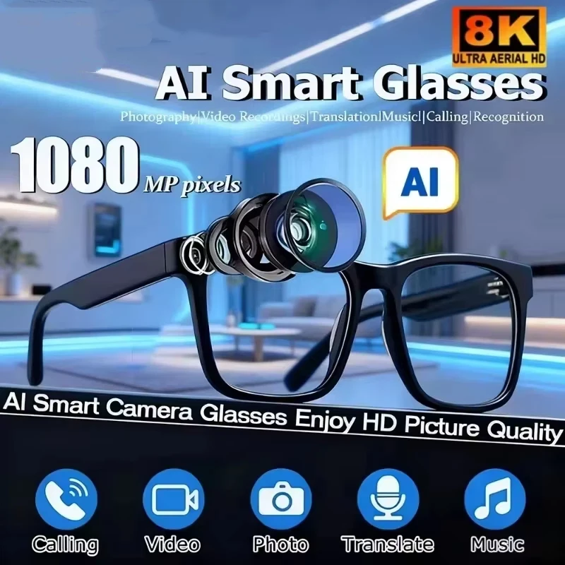 Умные очки Xiaomi 8K HD AI, фотохромные многофункциональные Bluetooth-вызовы, голосовой помощник, музыкальный плеер, очки для камеры
Умные очки Xiaomi 8K HD AI, фотохромные многофункциональные Bluetooth-вызовы, голосовой помощник, музыкальный плеер, очки для камеры