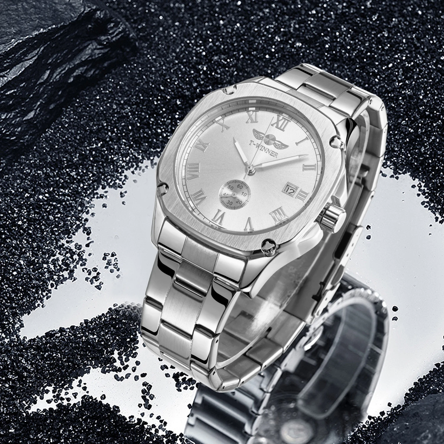 WINNER Business Minimalist Mechanical Watch for Men Calendar Stainless Steel Strap Fashion Automatic Mens Watches Top Brand Gift
WINNER Business Minimalist Mechanical Watch for Men Calendar Stainless Steel Strap Fashion Automatic Mens Watches Top Brand Gift