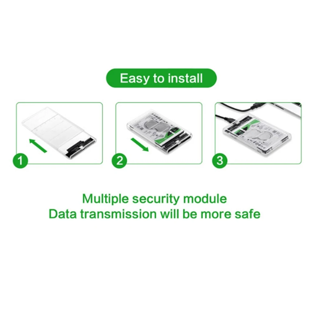 2.5inch External Hard Drive Enclosure SATA Serial Port Hard Disk Box USB 3.0 Transparent Plug and Play Computer Accessories
2.5inch External Hard Drive Enclosure SATA Serial Port Hard Disk Box USB 3.0 Transparent Plug and Play Computer Accessories