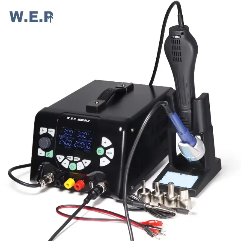 HotWEP 853D 5A II 920W SMD Soldering Station USB DC Power Supply Heat Gun BGA Rework Station Solder Iron
HotWEP 853D 5A II 920W SMD Soldering Station USB DC Power Supply Heat Gun BGA Rework Station Solder Iron