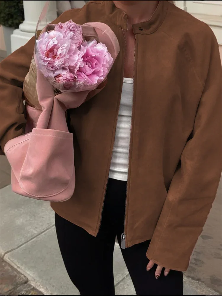 Loose Long Sleeve Zipper Cardigan Coat Solid Pocket Women Autumn Jackets Fashion Outwear Casual Commute Female Jackets
Loose Long Sleeve Zipper Cardigan Coat Solid Pocket Women Autumn Jackets Fashion Outwear Casual Commute Female Jackets