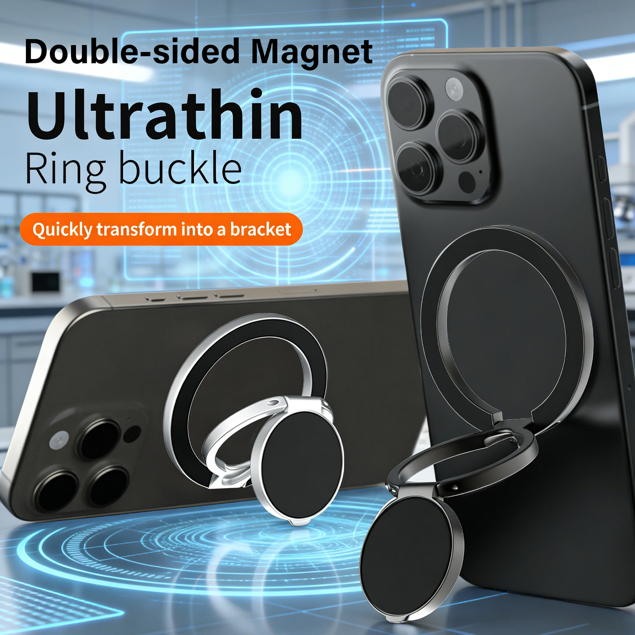 Double-sided Strong Magnetic Stand for Magsafe 360° Rotation Finger Ring Magnet Holder Folding Bracket for iPhone 16 17 Samsung
Double-sided Strong Magnetic Stand for Magsafe 360° Rotation Finger Ring Magnet Holder Folding Bracket for iPhone 16 17 Samsung