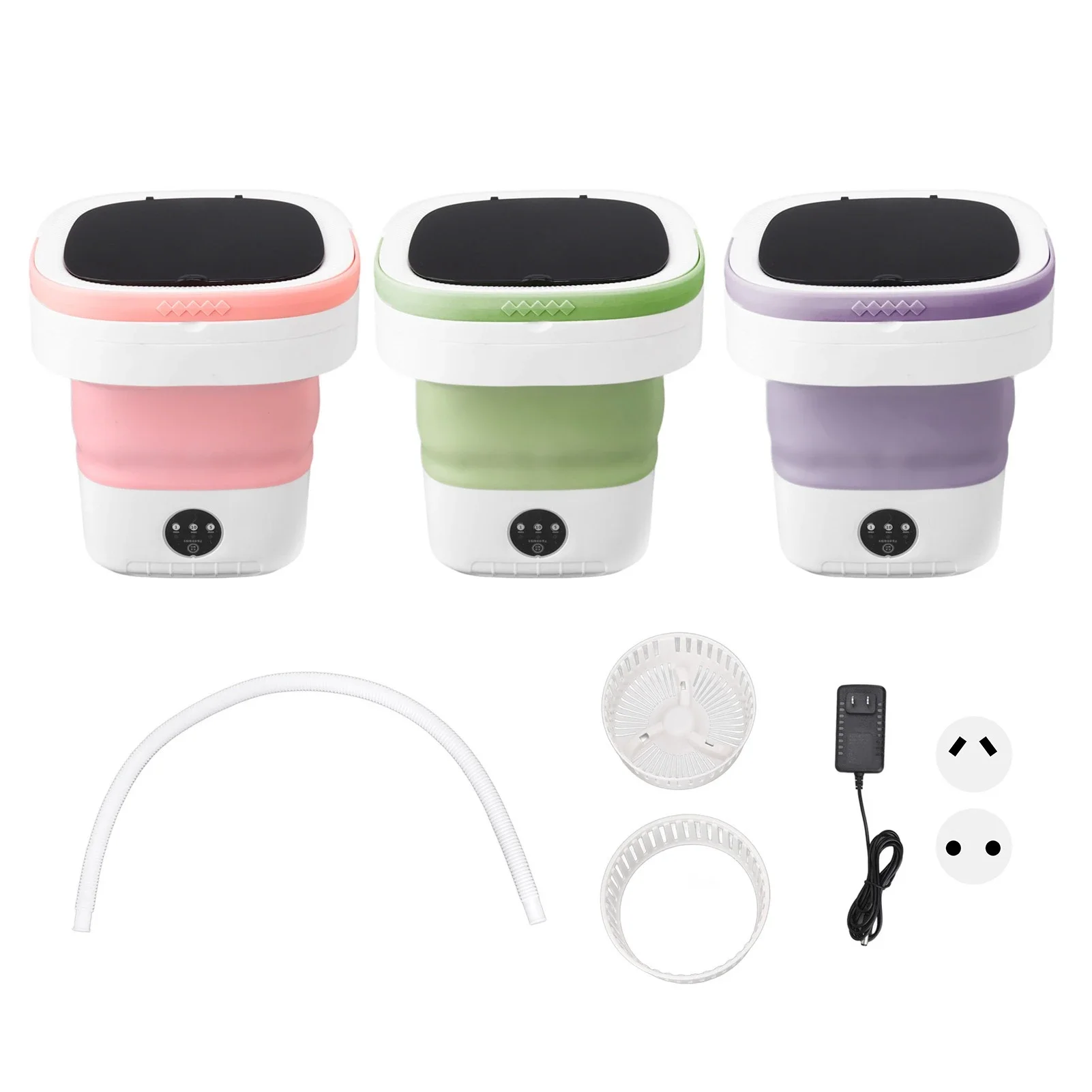 7.5L Mini Wahing Machine Portable Bucket Washer Foldable Washing Machine with Soft Pipe 100‑240V 
7.5L Mini Wahing Machine Portable Bucket Washer Foldable Washing Machine with Soft Pipe 100‑240V