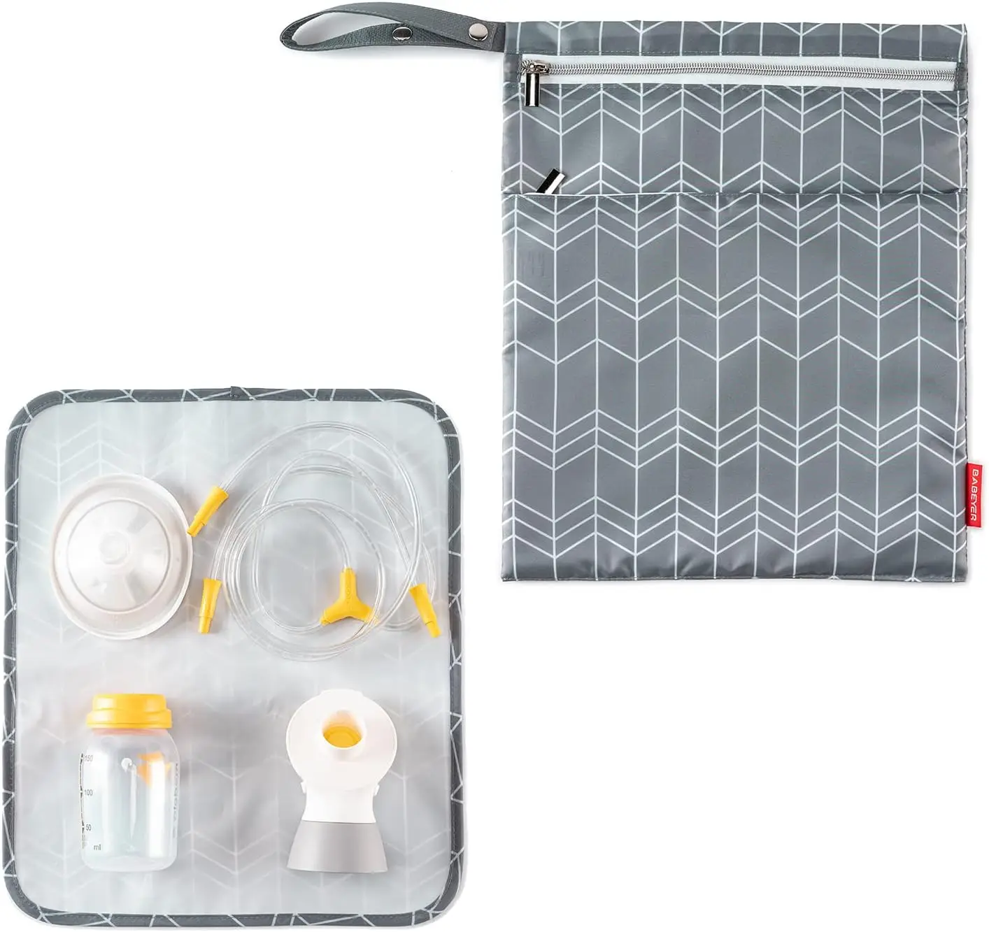 Wet Dry Bag for Breast Pump Parts Storage, Waterproof Pump Parts Bag with Place Mat for Moms Pumping at Work
Wet Dry Bag for Breast Pump Parts Storage, Waterproof Pump Parts Bag with Place Mat for Moms Pumping at Work