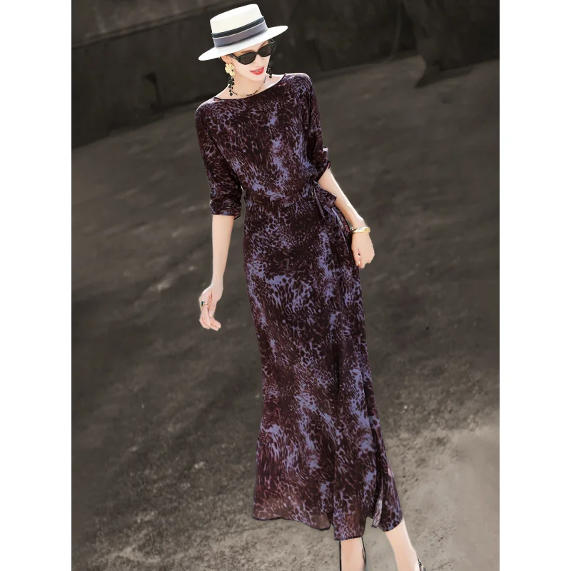 MEXCOCO 2026 Summer French Retro Boat Neck Three Quarter Sleeve Tie Dye Marble Print Side Tie Waist Slim Mermaid Maxi Dress
MEXCOCO 2026 Summer French Retro Boat Neck Three Quarter Sleeve Tie Dye Marble Print Side Tie Waist Slim Mermaid Maxi Dress