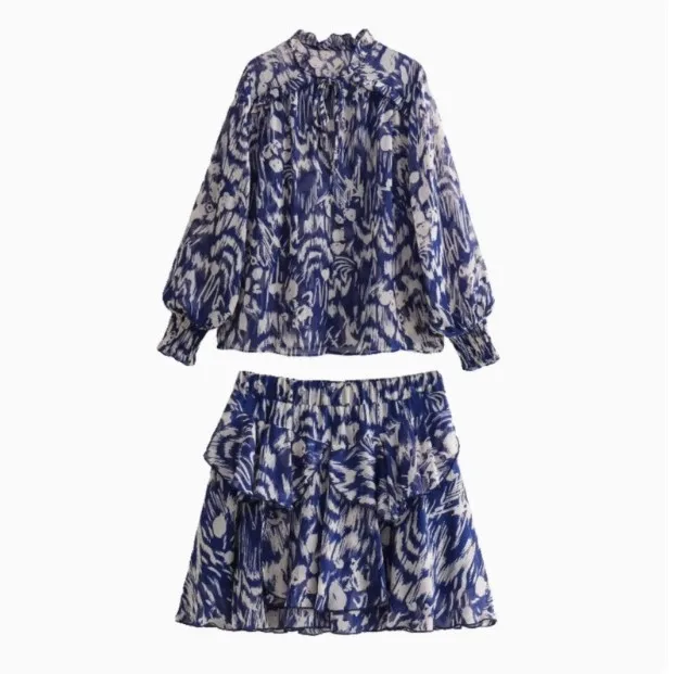Summer Print Layered Skirts Sets For Women New Fashion Thin Vintage Long Sleeved Bow Collar Shirt Tops A-Line Mini Skirts
Summer Print Layered Skirts Sets For Women New Fashion Thin Vintage Long Sleeved Bow Collar Shirt Tops A-Line Mini Skirts