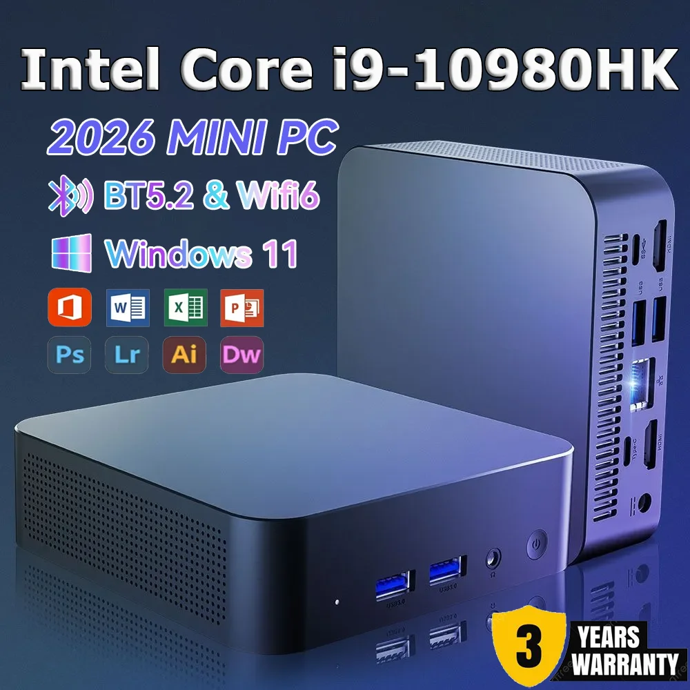Мини-ПК с Windows 11 Pro, процессором Intel 10-го поколения Intel i9, 12 ГБ оперативной памяти DDR4, 512 ГБ встроенной памяти, Wi-Fi 6, Bluetooth 5.2, настольный компьютер, игровой мини-ПК
Мини-ПК с Windows 11 Pro, процессором Intel 10-го поколения Intel i9, 12 ГБ оперативной памяти DDR4, 512 ГБ встроенной памяти, Wi-Fi 6, Bluetooth 5.2, настольный компьютер, игровой мини-ПК