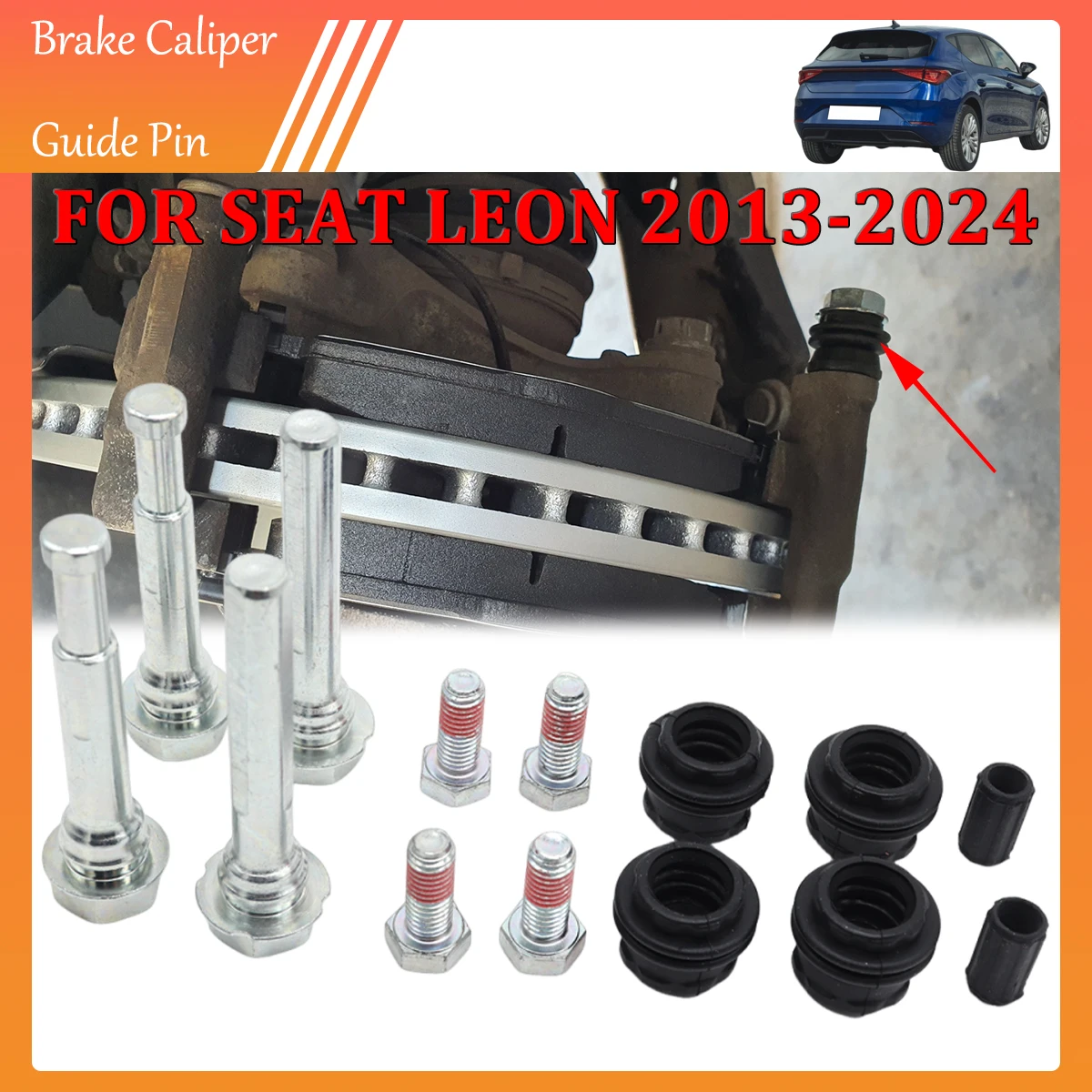 Front Left Right Caliper Cylinder Slider Guide Pin For Disc Housing Bolts Rubber Bushing Boot Seal Kit For SEAT LEON 2013-2024
Front Left Right Caliper Cylinder Slider Guide Pin For Disc Housing Bolts Rubber Bushing Boot Seal Kit For SEAT LEON 2013-2024