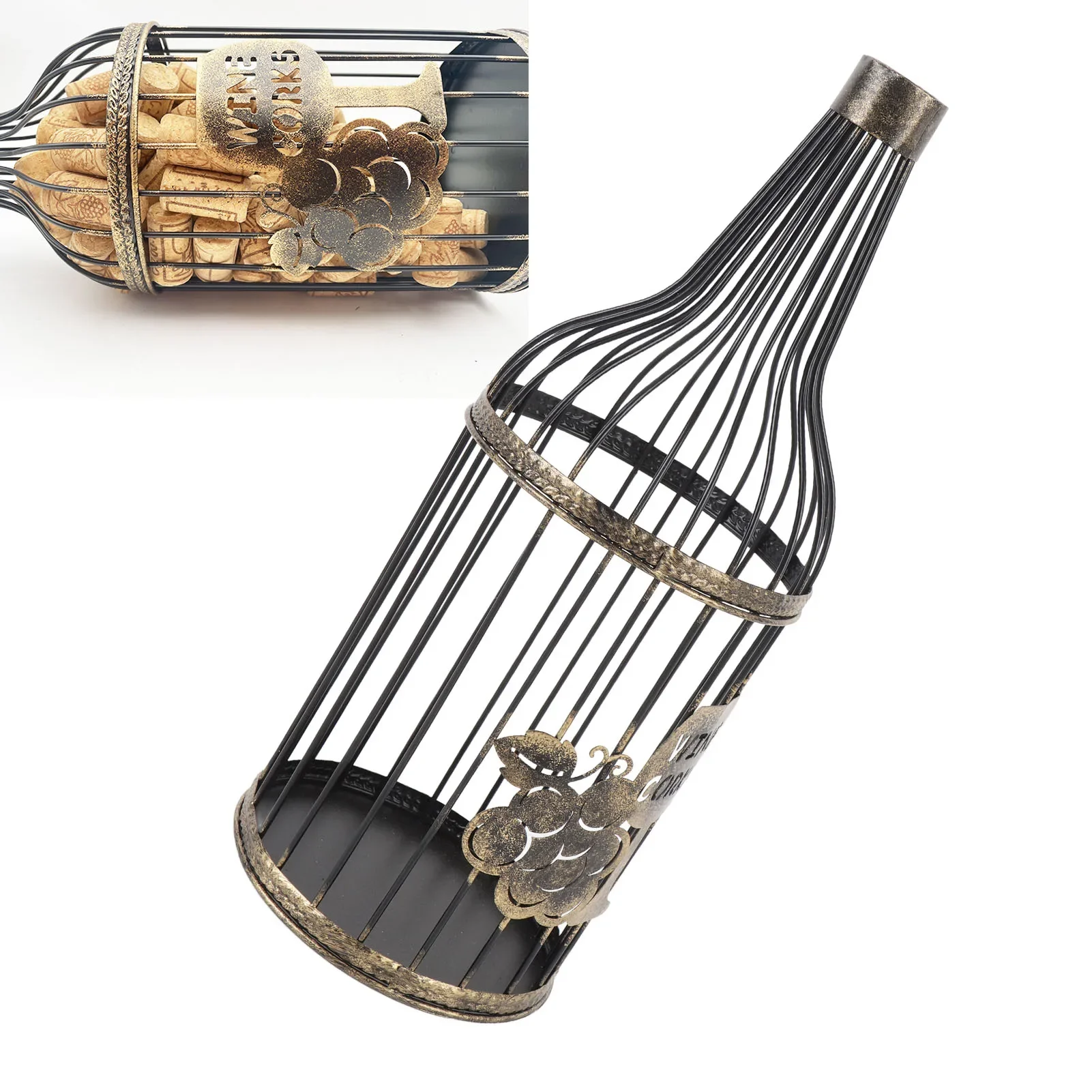 Wine Cork Holder Steel Bottle Shaped Large Capacity Wine Cork Organizer for Holding up to 60 Corks Dining Room Decoration Straw
Wine Cork Holder Steel Bottle Shaped Large Capacity Wine Cork Organizer for Holding up to 60 Corks Dining Room Decoration Straw
