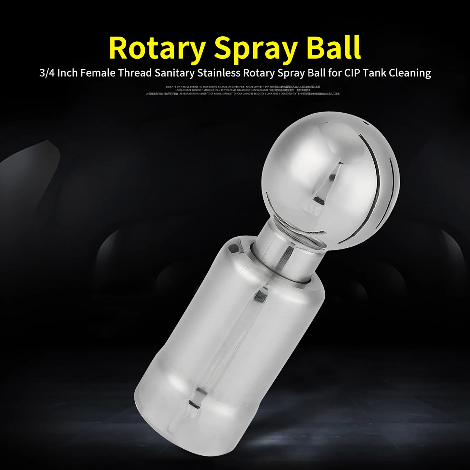 Stainless Rotary Spray Ball 3/4 Inch Female Thread Sanitary Stainless Rotary Spray Ball for CIP Cleaning Rotary Spray Ball
Stainless Rotary Spray Ball 3/4 Inch Female Thread Sanitary Stainless Rotary Spray Ball for CIP Cleaning Rotary Spray Ball