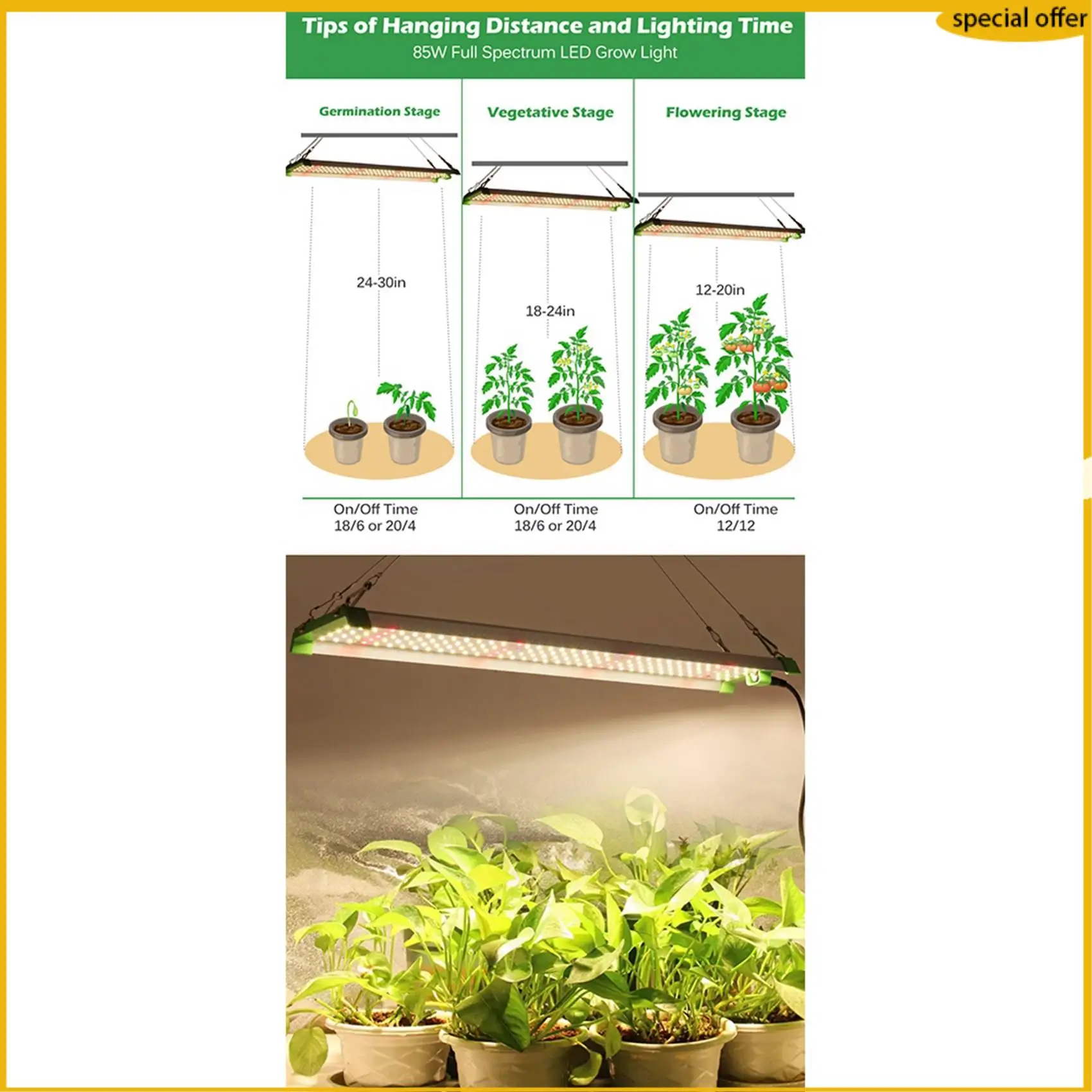 A50I 2X 85W LED Grow Light With Samsung LM281B Full Spectrum Plant Growth Lamp For Indoor Greenhouse Hydroponics EU Plug
A50I 2X 85W LED Grow Light With Samsung LM281B Full Spectrum Plant Growth Lamp For Indoor Greenhouse Hydroponics EU Plug