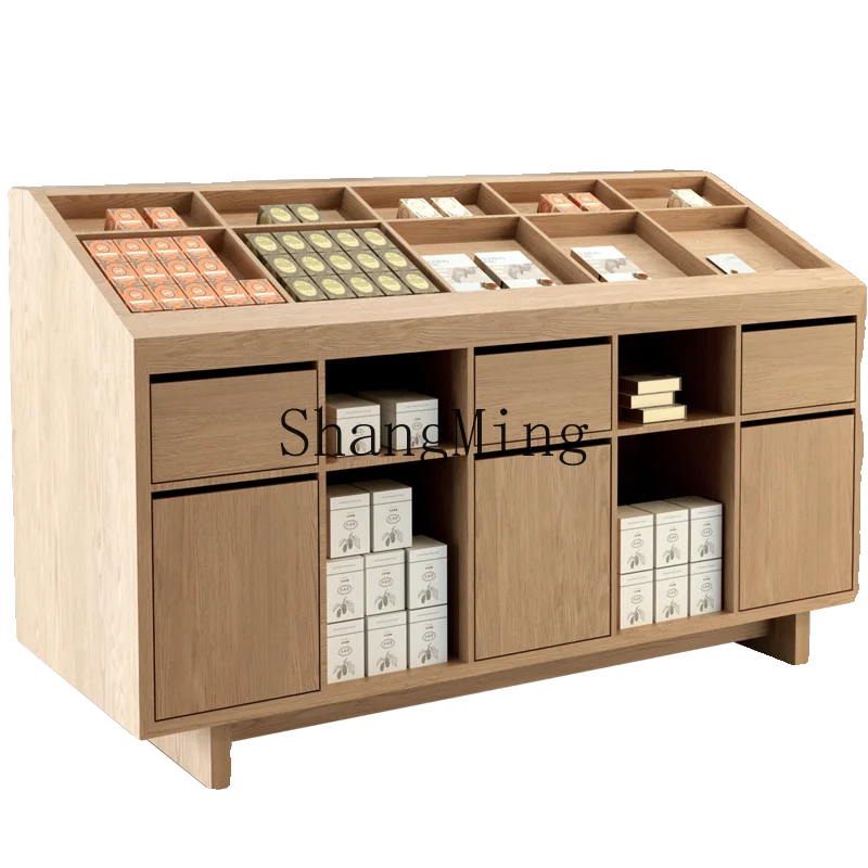 LXY simple modern household small apartment solid wood storage cabinet with commodity specialty display rack in the middle
LXY simple modern household small apartment solid wood storage cabinet with commodity specialty display rack in the middle