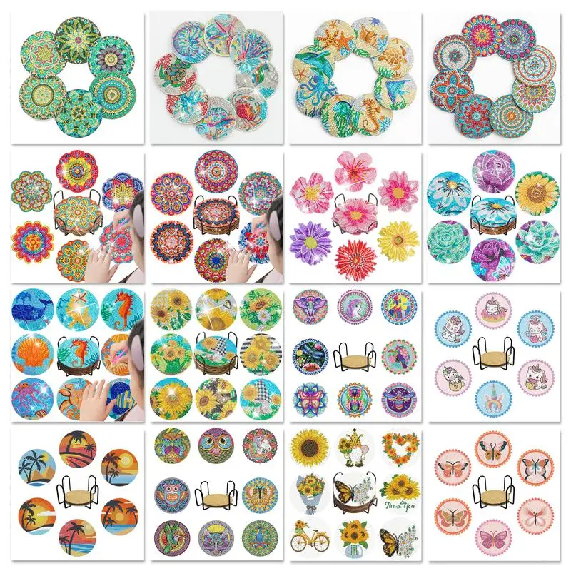 SDOYUNO 6/8pcs DIY Mandala Diamond Painting Coaster Drink Cup Cushion Diamond Embroidery Kit Home Decor Kitchen Accessories
SDOYUNO 6/8pcs DIY Mandala Diamond Painting Coaster Drink Cup Cushion Diamond Embroidery Kit Home Decor Kitchen Accessories