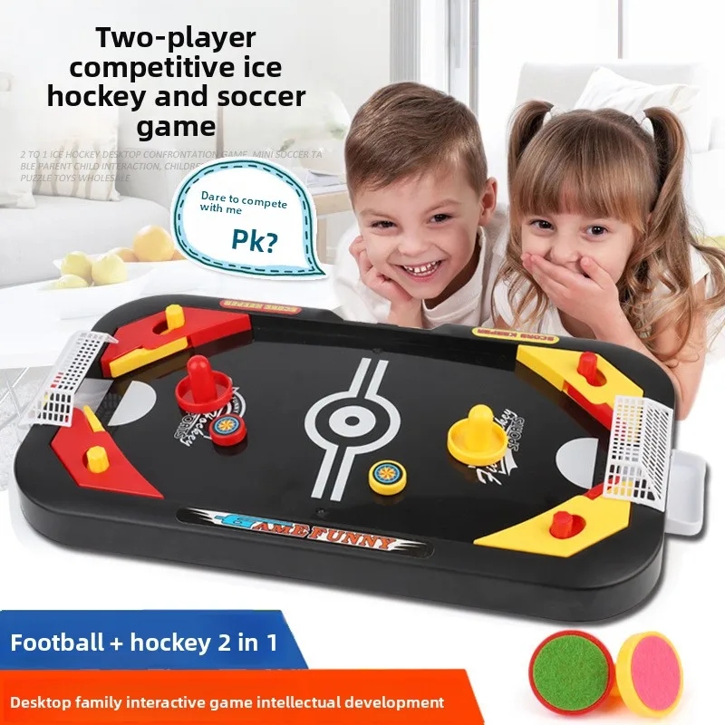 Children's ice hockey desktop game mini curling ball football table parent-child interactive sports toys
Children's ice hockey desktop game mini curling ball football table parent-child interactive sports toys