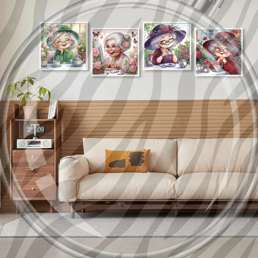 4Pcs 30x30cm Old Lady 5D DIY Special Shape Crystal Partial Diamond Painting Kit
4Pcs 30x30cm Old Lady 5D DIY Special Shape Crystal Partial Diamond Painting Kit