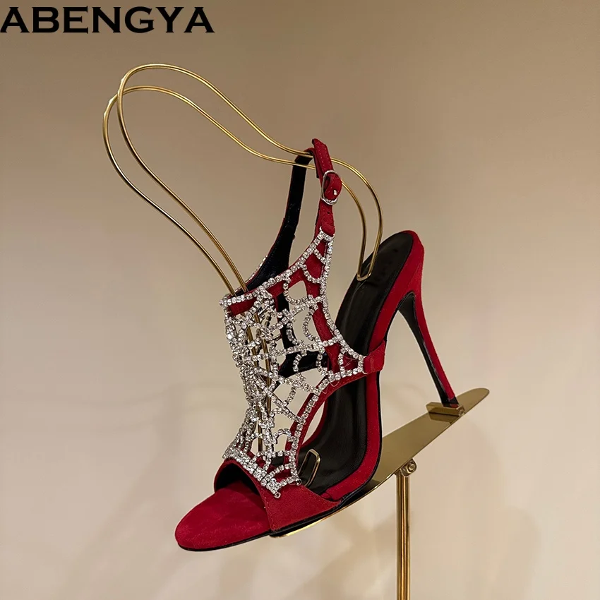 Luxury Crystal High Heels Sandals Women Suede Leather Party Shoes For Woman Ankle Strap Women's Modern Sandalias Mujer
Luxury Crystal High Heels Sandals Women Suede Leather Party Shoes For Woman Ankle Strap Women's Modern Sandalias Mujer