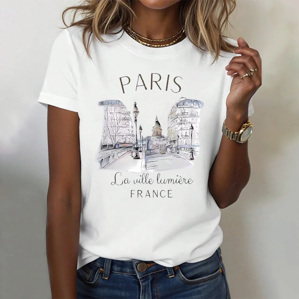 2025 Women's Short Sleeve Paris Print Casual T-Shirt Summer & Autumn Round Neck Top Sweet Graphic Tees Women Tops
2025 Women's Short Sleeve Paris Print Casual T-Shirt Summer & Autumn Round Neck Top Sweet Graphic Tees Women Tops