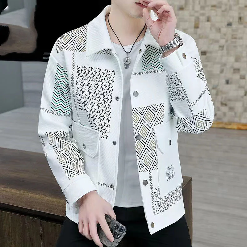Spring Autumn New Fashion Printing Jacket Man High Street Casual Loose Button Pockets Cardigan Korean Style All-match Y2K Tops
Spring Autumn New Fashion Printing Jacket Man High Street Casual Loose Button Pockets Cardigan Korean Style All-match Y2K Tops