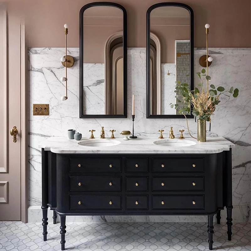 Modern simple custom bathroom cabinet combination floor-to-ceiling washbasin sink toilet solid wood vanity
Modern simple custom bathroom cabinet combination floor-to-ceiling washbasin sink toilet solid wood vanity