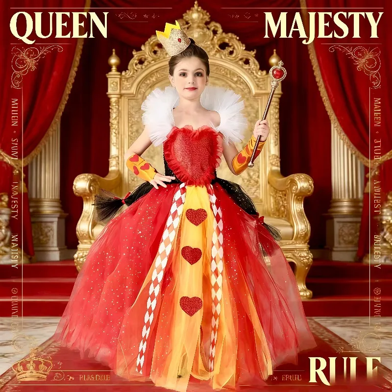 Halloween Red Heart Theme Cosplay Tutu Dress Royal Style Party Costume Fluffy Ball Gown Carnival Fancy Elegant Dress Outfit
Halloween Red Heart Theme Cosplay Tutu Dress Royal Style Party Costume Fluffy Ball Gown Carnival Fancy Elegant Dress Outfit