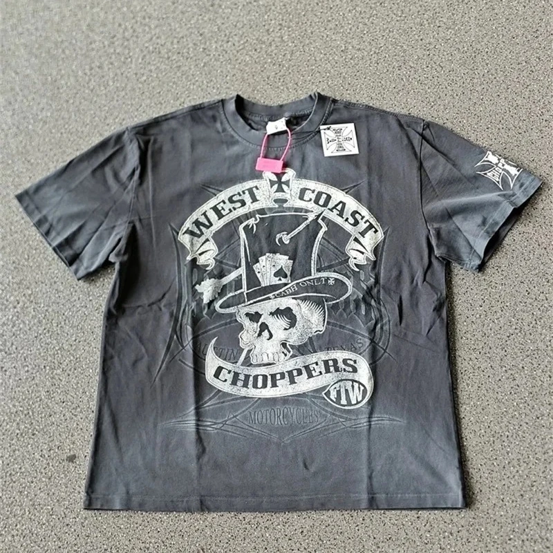 25SS West Coast Choppers Skull Vintage Tee Men Women Black Washed Oversized T-Shirts
25SS West Coast Choppers Skull Vintage Tee Men Women Black Washed Oversized T-Shirts