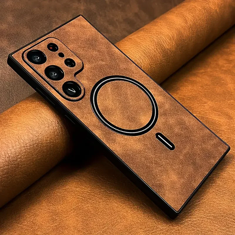 Luxury Leather Magnetic Case For Samsung Galaxy S25 S24 S23 S22 S21 Ultra Plus FE Note 20 S 24 23 For Magsafe Wireless Cover O
Luxury Leather Magnetic Case For Samsung Galaxy S25 S24 S23 S22 S21 Ultra Plus FE Note 20 S 24 23 For Magsafe Wireless Cover O
