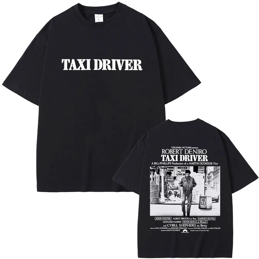 Classic Horror Thriller Movie Robert De Niro Movie Taxi Driver Graphic T-shirt Men Women Clothing Casual Cotton Vintage T Shirts
Classic Horror Thriller Movie Robert De Niro Movie Taxi Driver Graphic T-shirt Men Women Clothing Casual Cotton Vintage T Shirts