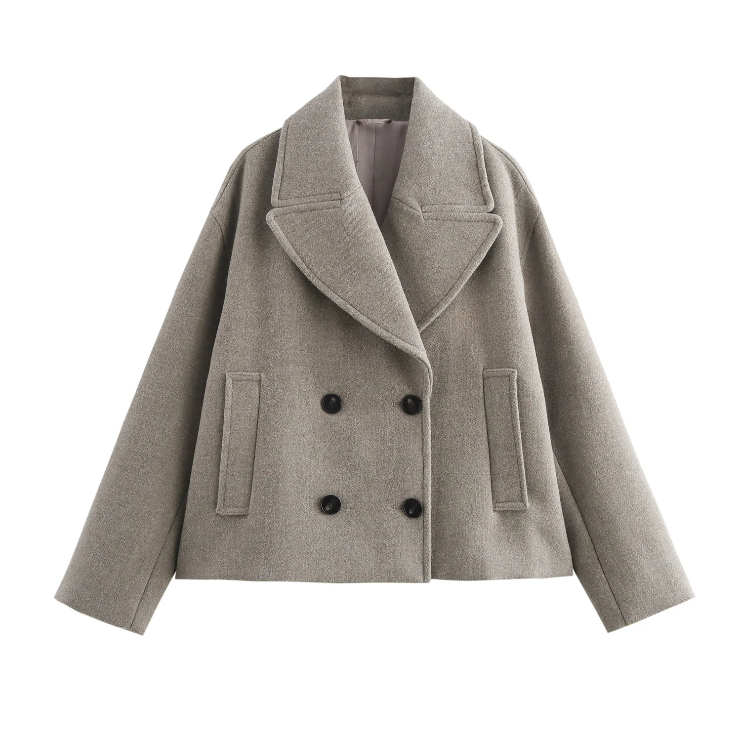 autumn and winter new commuting fashion temperament double breasted wool lapel long sleeved jacket coat jacket
autumn and winter new commuting fashion temperament double breasted wool lapel long sleeved jacket coat jacket