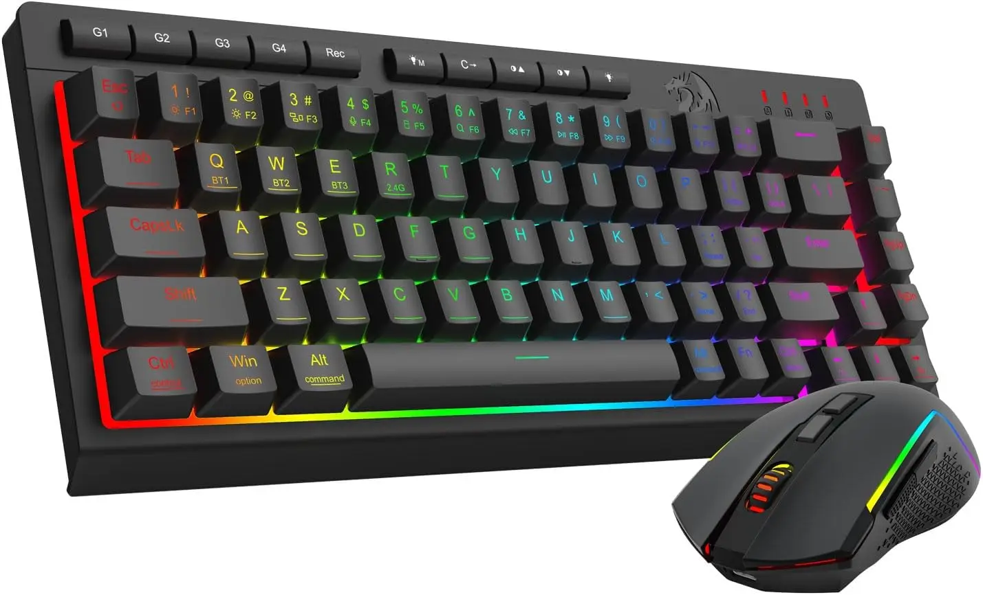 Wireless Gaming Keyboard and Mouse Combo, Tri-Mode RGB 60% Quiet Rechargeable, 12800 DPI
Wireless Gaming Keyboard and Mouse Combo, Tri-Mode RGB 60% Quiet Rechargeable, 12800 DPI