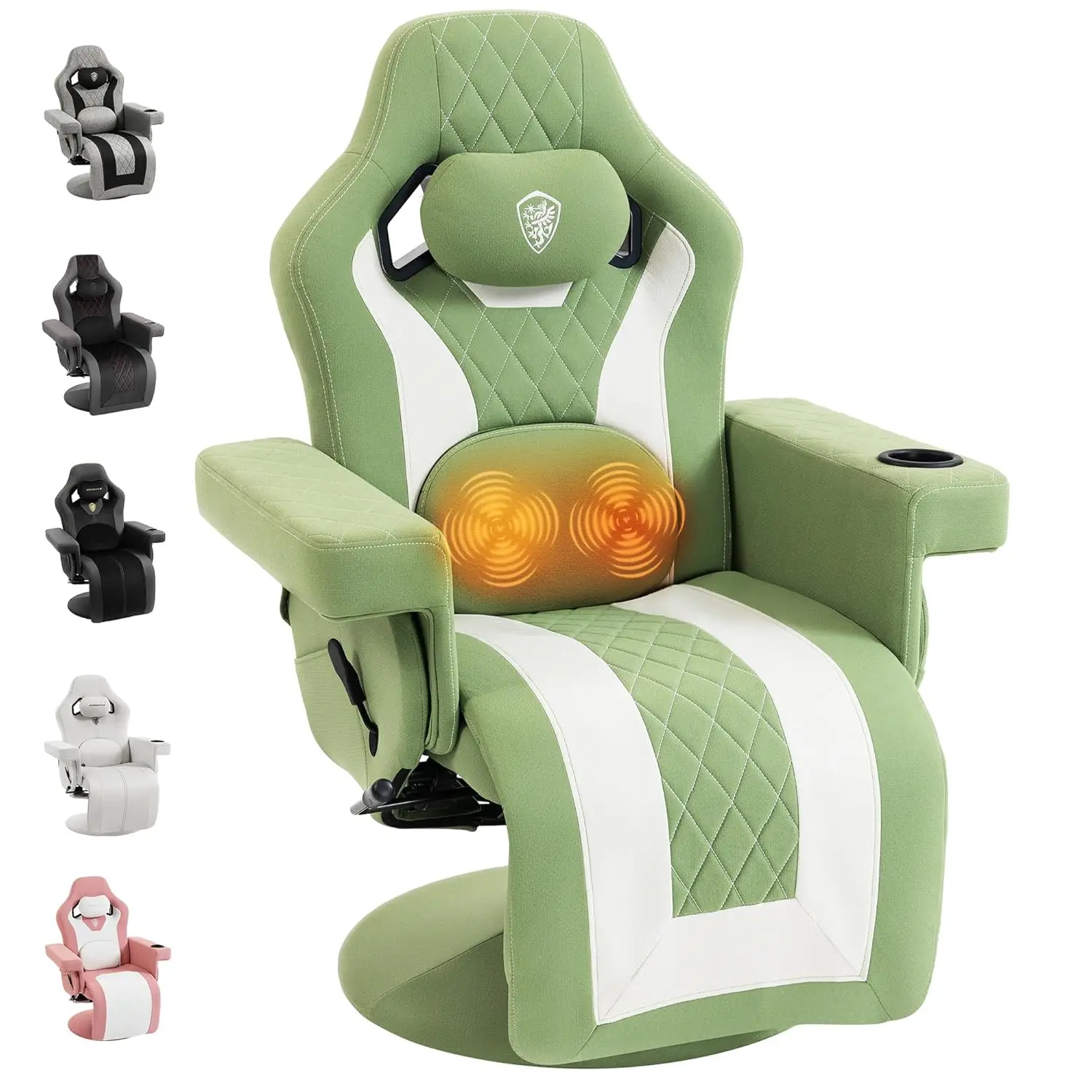 Racing Style Gaming Recliner Chair with Massage Lumbar Support, Footrest, Cup Holder, Side Pouch, High Back, Customized
Racing Style Gaming Recliner Chair with Massage Lumbar Support, Footrest, Cup Holder, Side Pouch, High Back, Customized