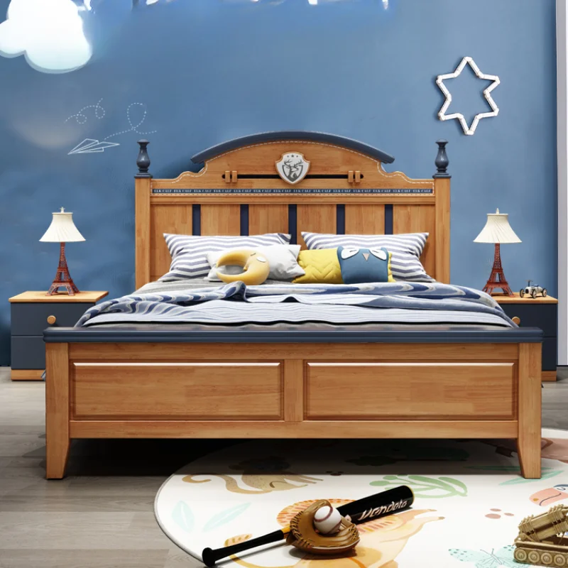 Wood Children Double Bed American Combination European Style Double Bed Elegant Carved Camas Moderrnas Inteligentes Furniture
Wood Children Double Bed American Combination European Style Double Bed Elegant Carved Camas Moderrnas Inteligentes Furniture