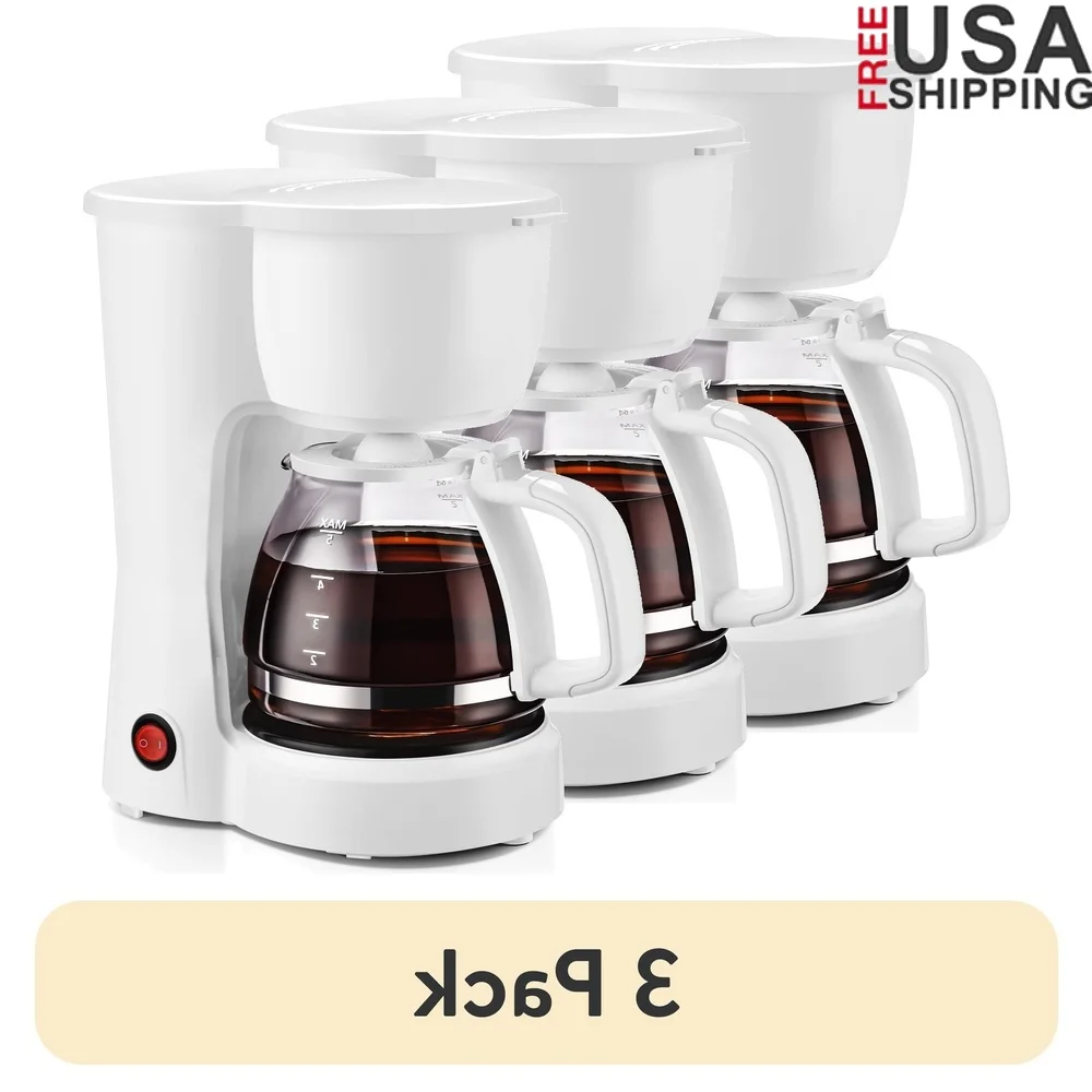 5-Cup Coffee Maker 3 Pack Automatic Shut-Off Easy Operate Keep Warm Function Brews Rich Flavorful Coffee Everyday Use Kitchen
5-Cup Coffee Maker 3 Pack Automatic Shut-Off Easy Operate Keep Warm Function Brews Rich Flavorful Coffee Everyday Use Kitchen