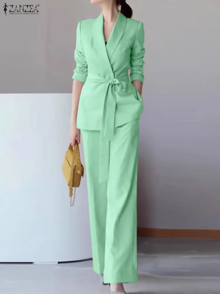 Stylish Autumn 2 Piece Sets ZANZEA Office Women Outfits 2025 Elegant Long Sleeve Blazer Suits Solid OL Work Pant Sets Tracksuit
Stylish Autumn 2 Piece Sets ZANZEA Office Women Outfits 2025 Elegant Long Sleeve Blazer Suits Solid OL Work Pant Sets Tracksuit