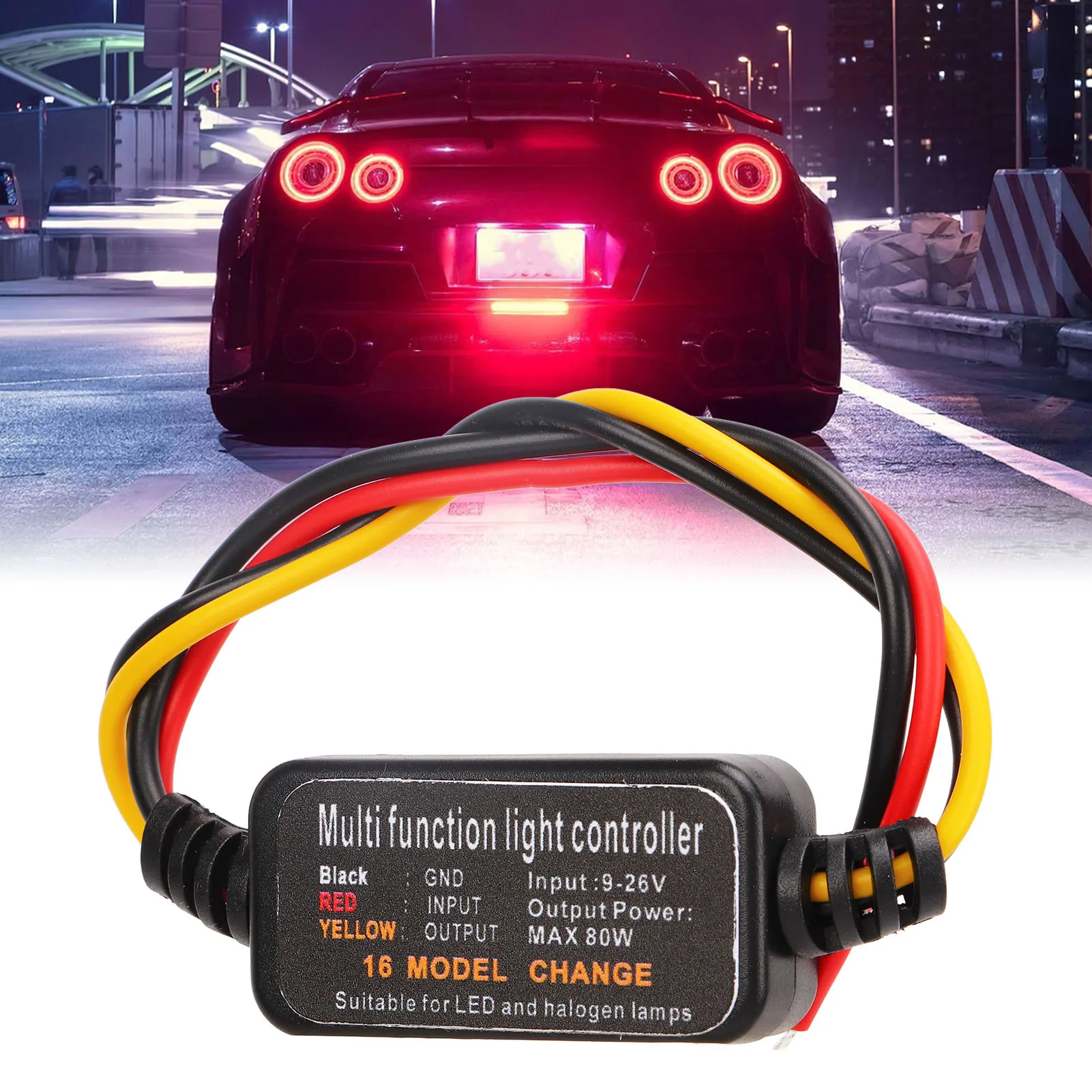 DC9‑26V LED Brake Light Flasher Strobe Controller 16 Modes Adjustable for Car Motorcycle Flash Strobe Controller
DC9‑26V LED Brake Light Flasher Strobe Controller 16 Modes Adjustable for Car Motorcycle Flash Strobe Controller
