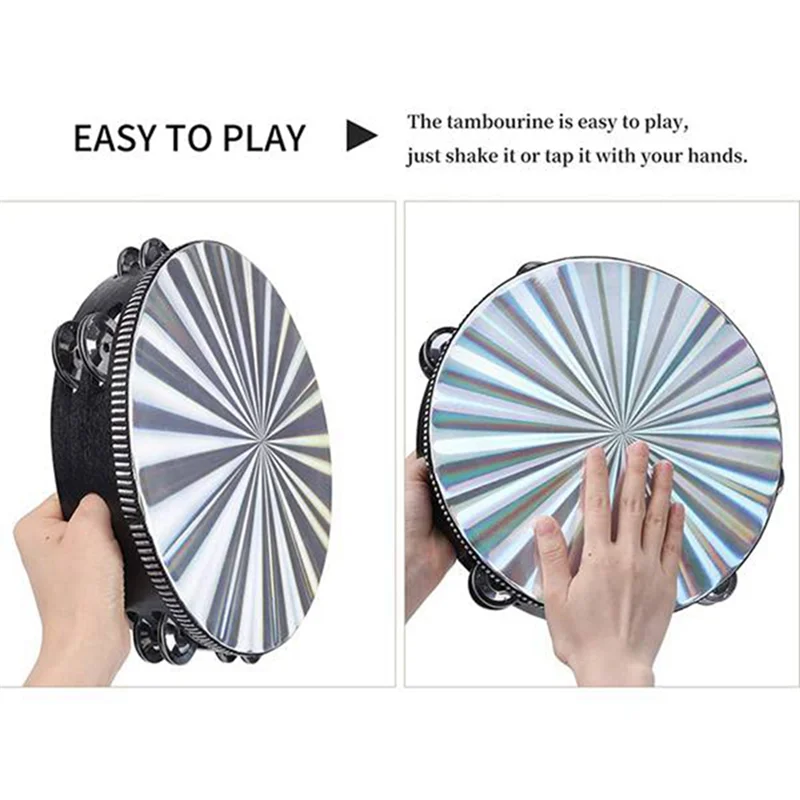 Tambourine Handheld Drums Double Jingle Sound Reflective Tambourine Musical Instrument
Tambourine Handheld Drums Double Jingle Sound Reflective Tambourine Musical Instrument
