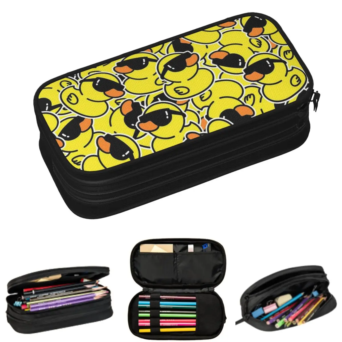 Rubber Duck With Sunglasses Pattern Pencil Cases for Student Gifts Pen Box Pencil Bag Large Capacity Pencil Pouch
Rubber Duck With Sunglasses Pattern Pencil Cases for Student Gifts Pen Box Pencil Bag Large Capacity Pencil Pouch