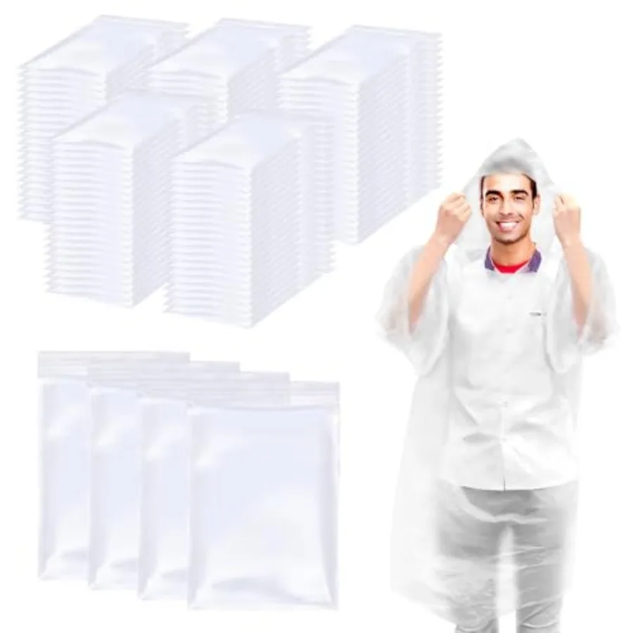 108 Pack Disposable Rain Ponchos for Adults Plastic Ponchos with Hood Raincoat Bulk for Men Women Camping Outdoor
108 Pack Disposable Rain Ponchos for Adults Plastic Ponchos with Hood Raincoat Bulk for Men Women Camping Outdoor