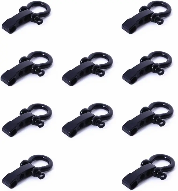 10 Sets Zinc Alloy Bow Shackle Umbrella Rope, Adjustable D Ring Bracelet Buckle Survival Gear
10 Sets Zinc Alloy Bow Shackle Umbrella Rope, Adjustable D Ring Bracelet Buckle Survival Gear