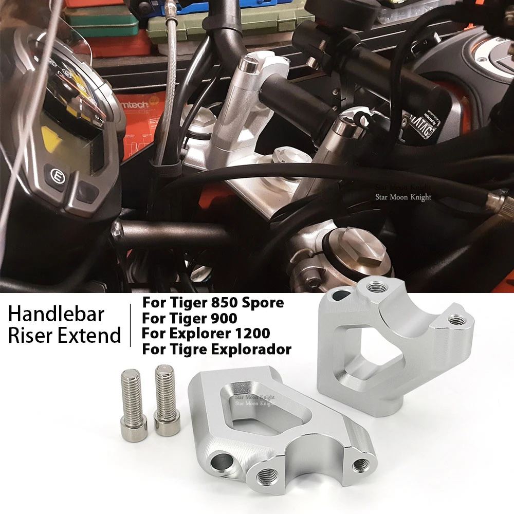 For Tiger 850 Sport For Tiger 900 For Explorer 1200 For Tigre Explorador Handlebar Riser Extend Handlebar Adapter Riser Clamp
For Tiger 850 Sport For Tiger 900 For Explorer 1200 For Tigre Explorador Handlebar Riser Extend Handlebar Adapter Riser Clamp