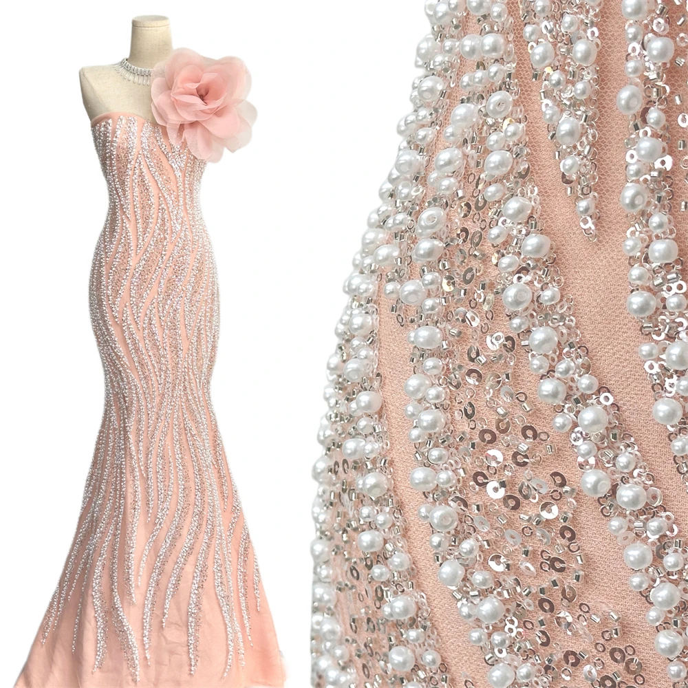 Luxury High Quality African Lace Material Royal Beaded Embroidery French Sequin for Women's Dresses Wedding Gowns 2026 Style
Luxury High Quality African Lace Material Royal Beaded Embroidery French Sequin for Women's Dresses Wedding Gowns 2026 Style
