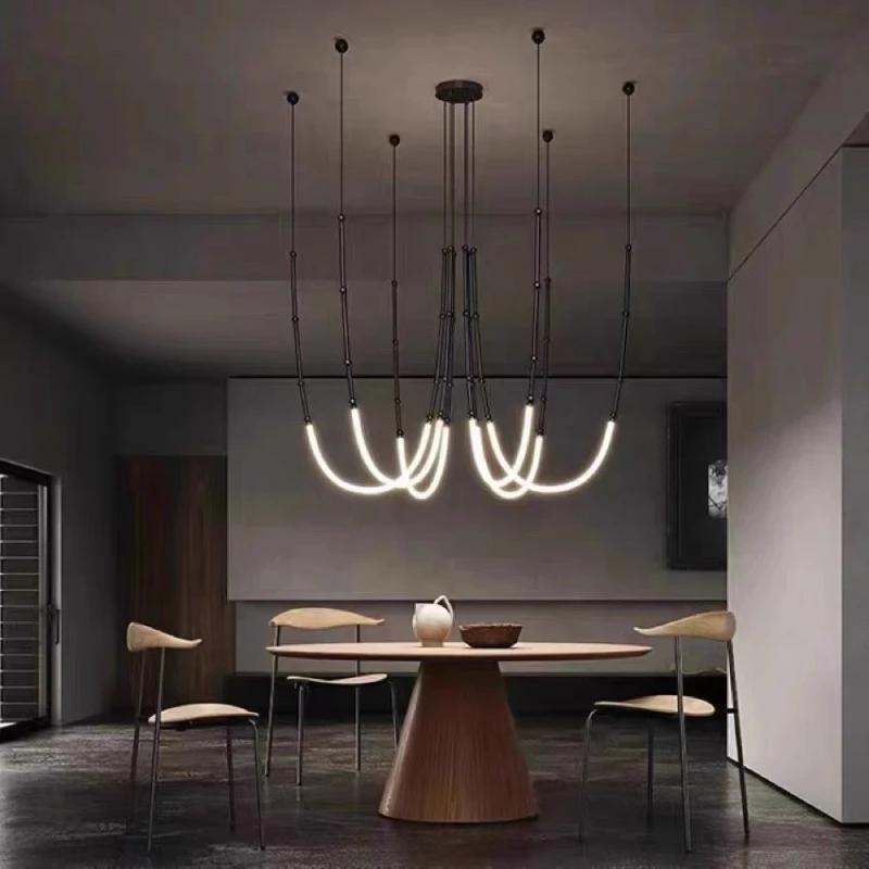 Italy Designer Bar Shaped Restaurant Pendant Light for Penthouse Duplex Soft Chandelier Line Suspension Ceiling LED Lighting
Italy Designer Bar Shaped Restaurant Pendant Light for Penthouse Duplex Soft Chandelier Line Suspension Ceiling LED Lighting