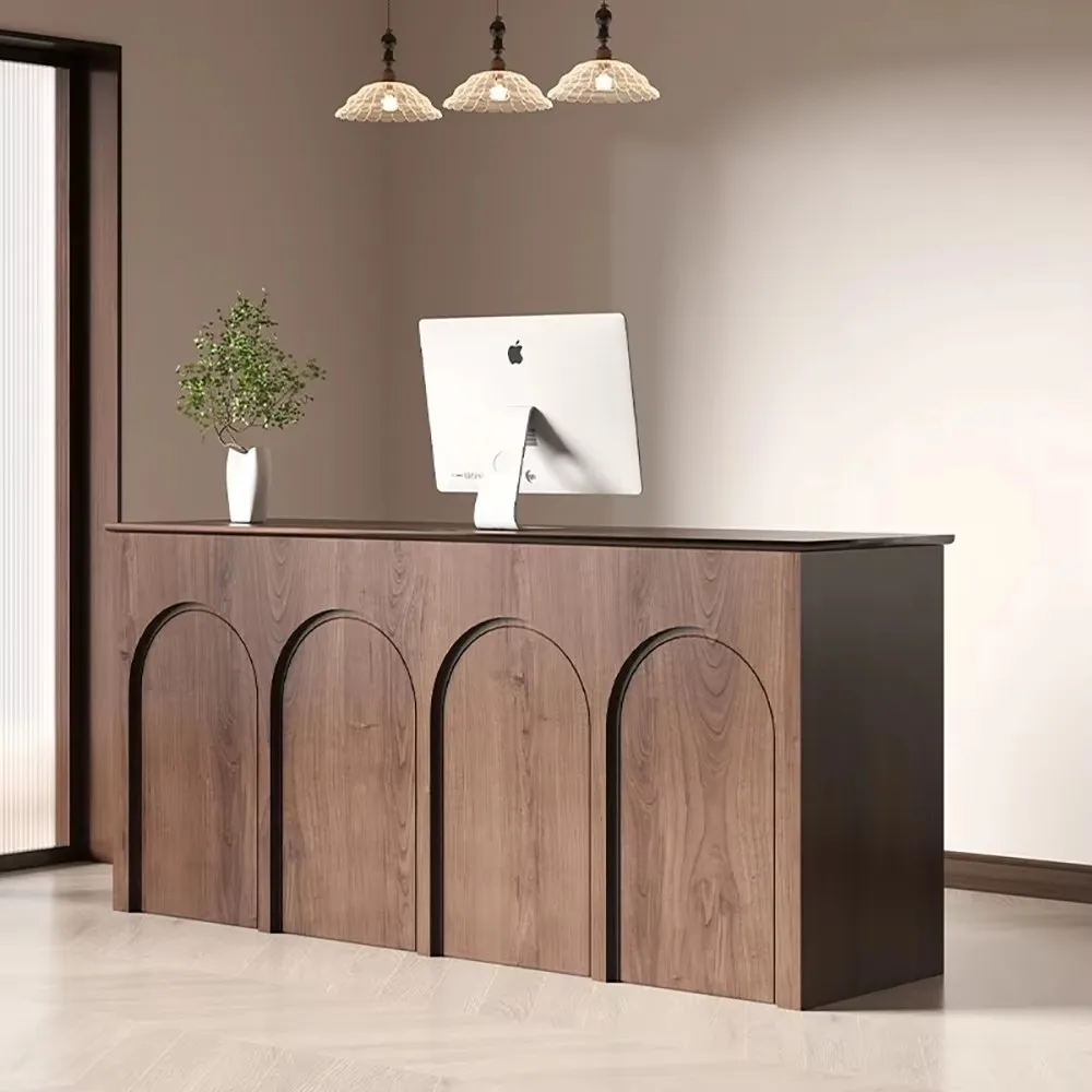 Fashion Nordic Bar Counter Cabinet Delicacy Elegant Simple Nordic Reception Desks Luxury Unique Mostrador Commercial Furniture
Fashion Nordic Bar Counter Cabinet Delicacy Elegant Simple Nordic Reception Desks Luxury Unique Mostrador Commercial Furniture