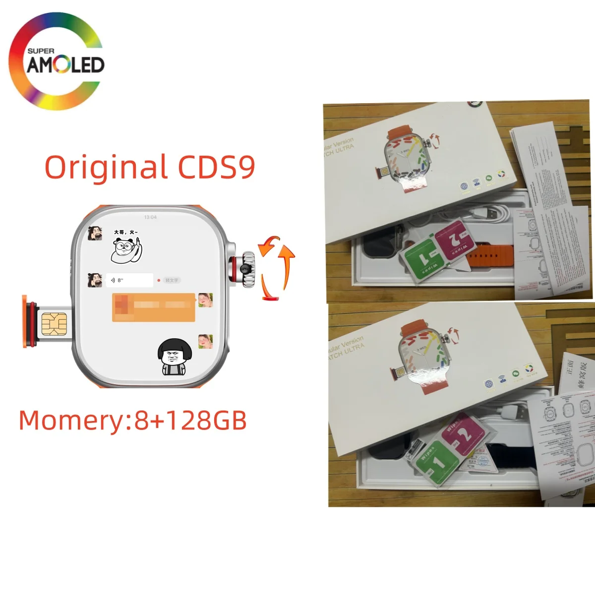 100% Оригинальные Смарт-часы CDS9 8 ГБ ОЗУ 128 Гб ПЗУ Android 4G Смарт-часы с вращающейся камерой GPS WIFI 2,2 дюйма Amoled-экран
100% Оригинальные Смарт-часы CDS9 8 ГБ ОЗУ 128 Гб ПЗУ Android 4G Смарт-часы с вращающейся камерой GPS WIFI 2,2 дюйма Amoled-экран