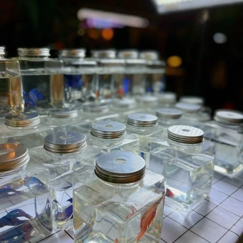 Internet celebrity jar fish bottle 500ml transparent square fish cup PET plastic bottle
Internet celebrity jar fish bottle 500ml transparent square fish cup PET plastic bottle