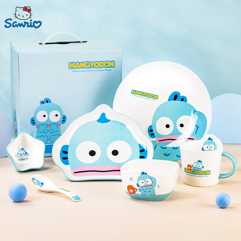 Керамическая посуда Sanrio с уродливой рыбкой, 6 предметов, мультяшная посуда, Подарочная коробка, бытовые тарелки и миски
Керамическая посуда Sanrio с уродливой рыбкой, 6 предметов, мультяшная посуда, Подарочная коробка, бытовые тарелки и миски