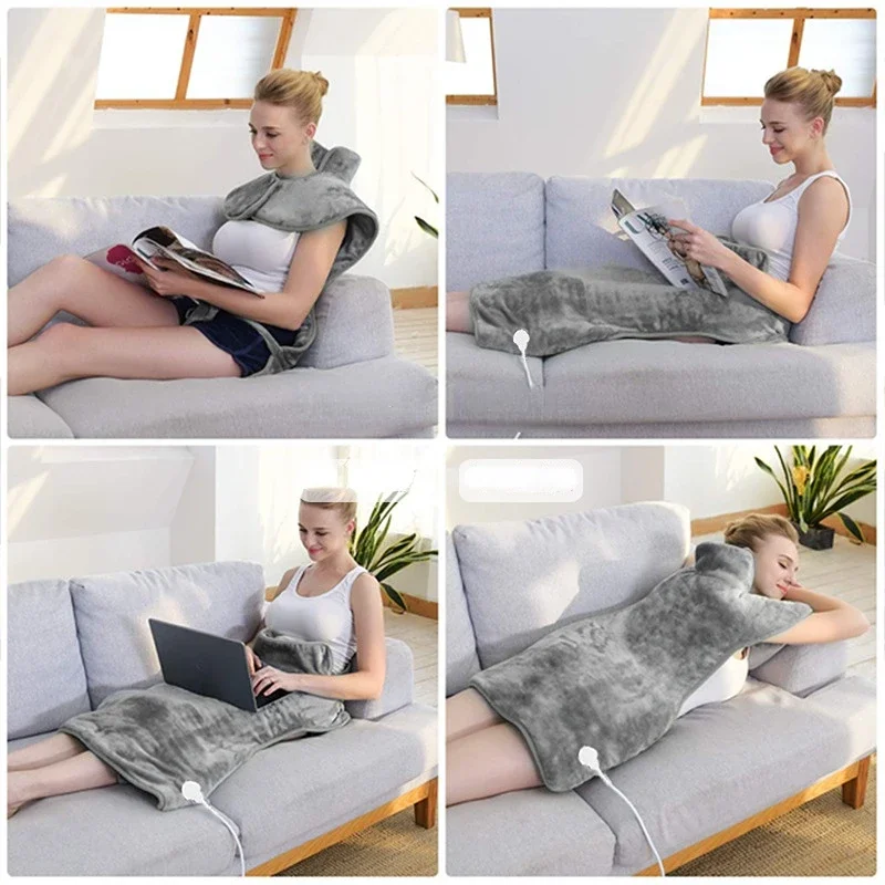 110V-240V Electric Heating Massage Shawl Blanket Heated Pad for Neck Back Warmer Heat Wrap Adjustable Temperature Seting Belt
110V-240V Electric Heating Massage Shawl Blanket Heated Pad for Neck Back Warmer Heat Wrap Adjustable Temperature Seting Belt